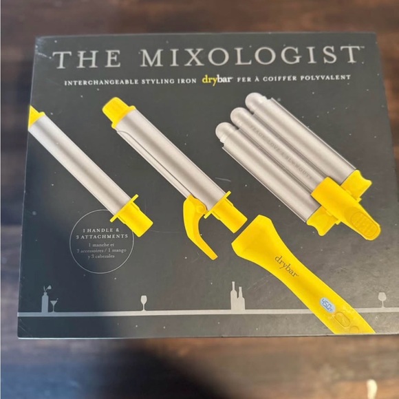 Drybar Other - Drybar Mixologist Styling Iron with Yellow and Silver Attachments